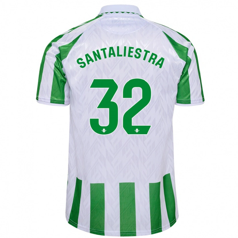 Danxen Kvinnor Carla Santaliestra #32 Gröna Vita Ränder Hemmatröja Matchtröjor 2024/25 Tröjor T-Tröja