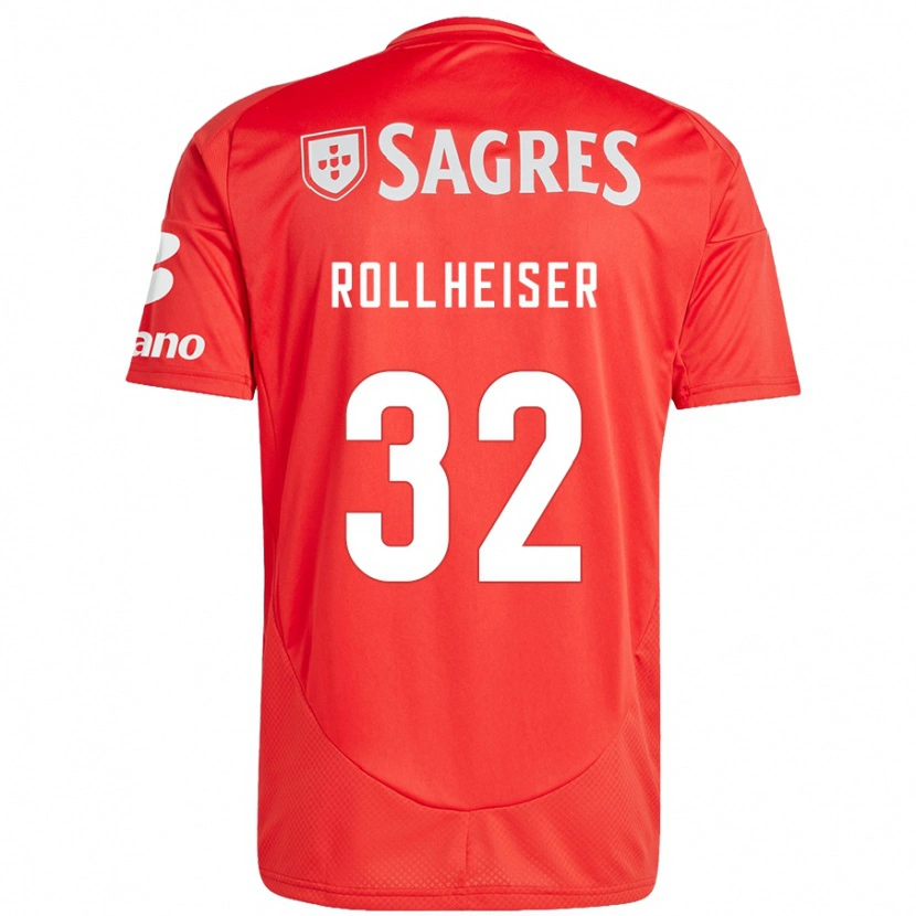 Danxen Kvinnor Benjamín Rollheiser #32 Röd Vit Hemmatröja Matchtröjor 2024/25 Tröjor T-Tröja