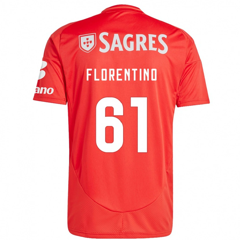 Danxen Kvinnor Florentino #61 Röd Vit Hemmatröja Matchtröjor 2024/25 Tröjor T-Tröja