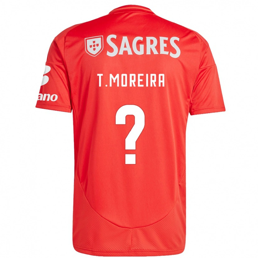 Danxen Kvinnor Tomás Moreira #0 Röd Vit Hemmatröja Matchtröjor 2024/25 Tröjor T-Tröja