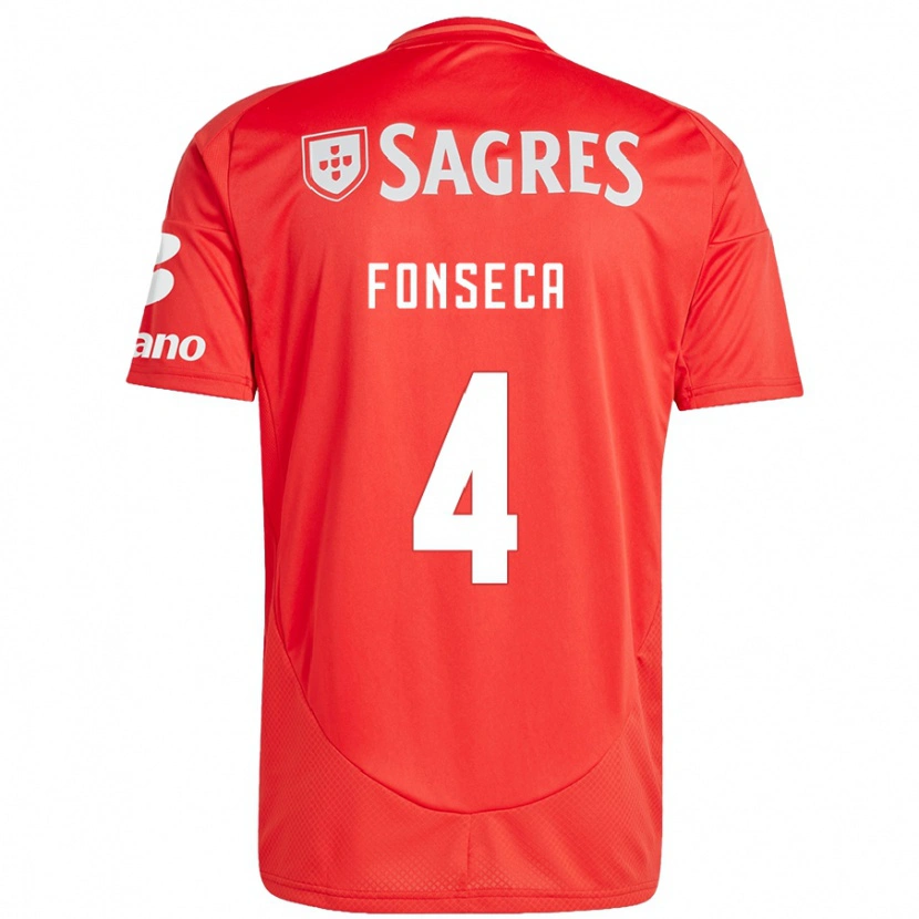 Danxen Kvinnor João Fonseca #4 Röd Vit Hemmatröja Matchtröjor 2024/25 Tröjor T-Tröja