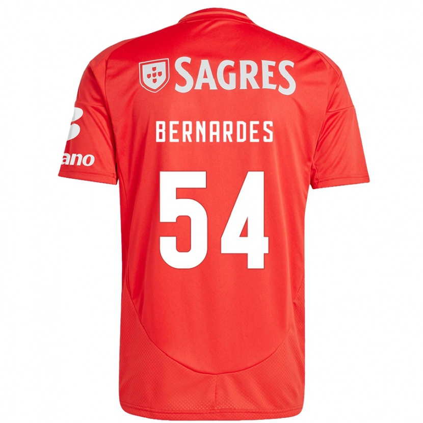 Danxen Kvinnor Bernardes #54 Röd Vit Hemmatröja Matchtröjor 2024/25 Tröjor T-Tröja