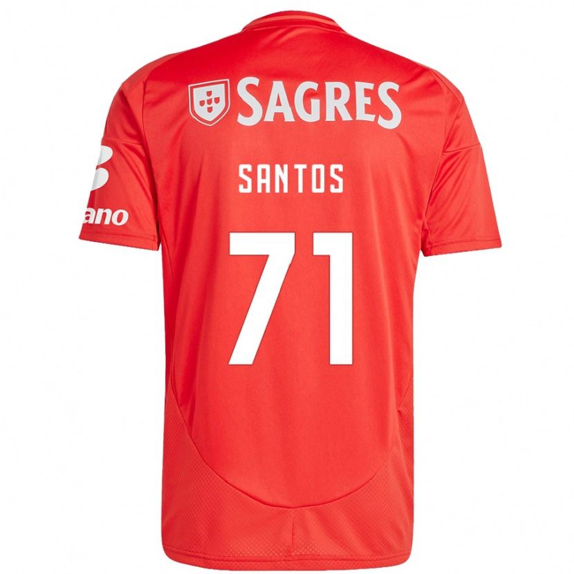 Danxen Kvinnor Leandro Santos #71 Röd Vit Hemmatröja Matchtröjor 2024/25 Tröjor T-Tröja