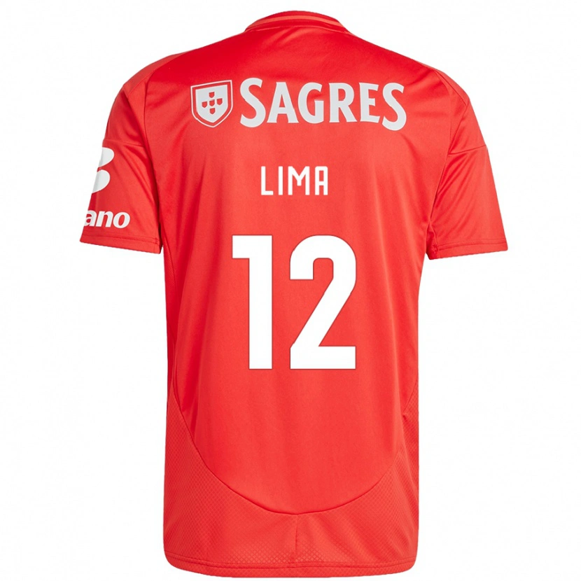 Danxen Kvinnor Thaís Lima #12 Röd Vit Hemmatröja Matchtröjor 2024/25 Tröjor T-Tröja