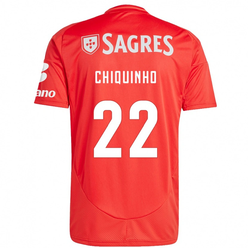 Danxen Kvinnor Chiquinho #22 Röd Vit Hemmatröja Matchtröjor 2024/25 Tröjor T-Tröja