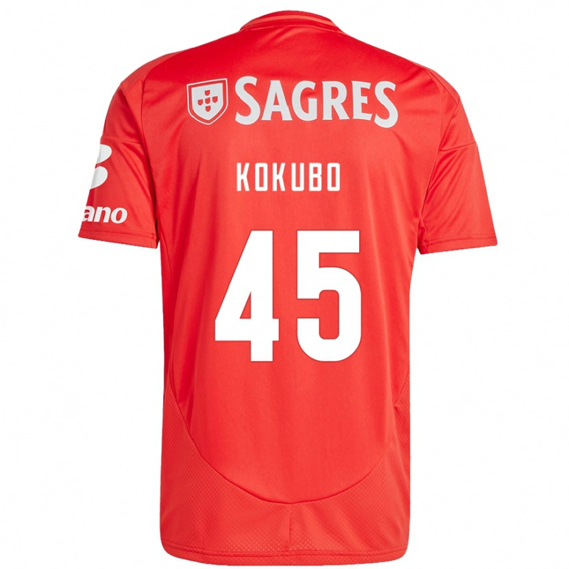 Danxen Kvinnor Leo Kokubo #45 Röd Vit Hemmatröja Matchtröjor 2024/25 Tröjor T-Tröja
