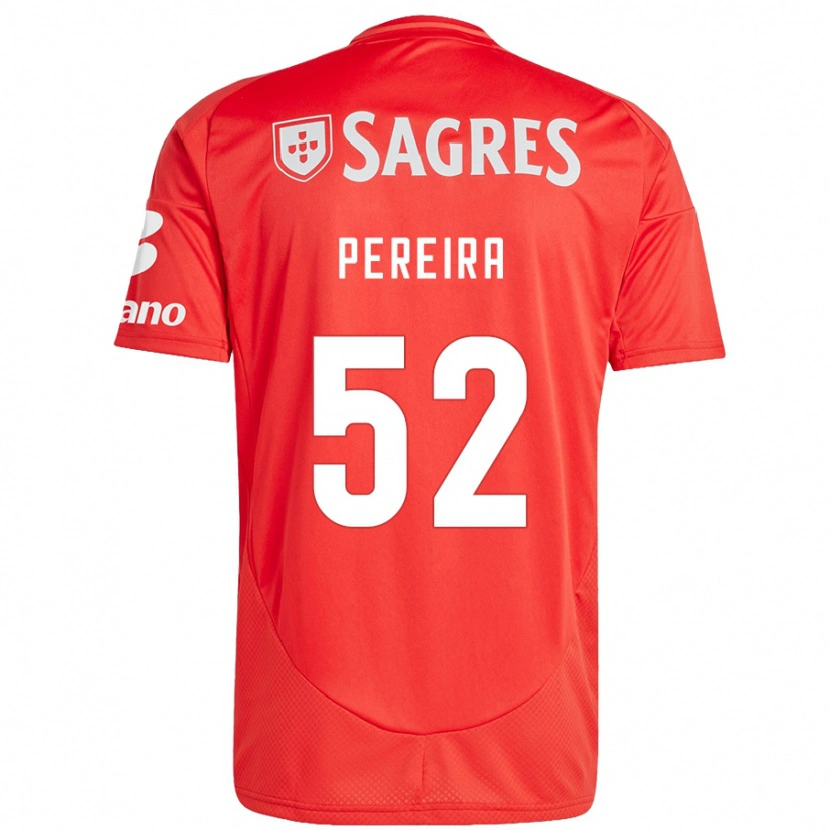 Danxen Kvinnor Henrique Pereira #52 Röd Vit Hemmatröja Matchtröjor 2024/25 Tröjor T-Tröja