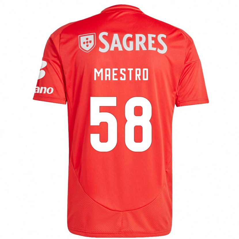 Danxen Kvinnor Maestro #58 Röd Vit Hemmatröja Matchtröjor 2024/25 Tröjor T-Tröja