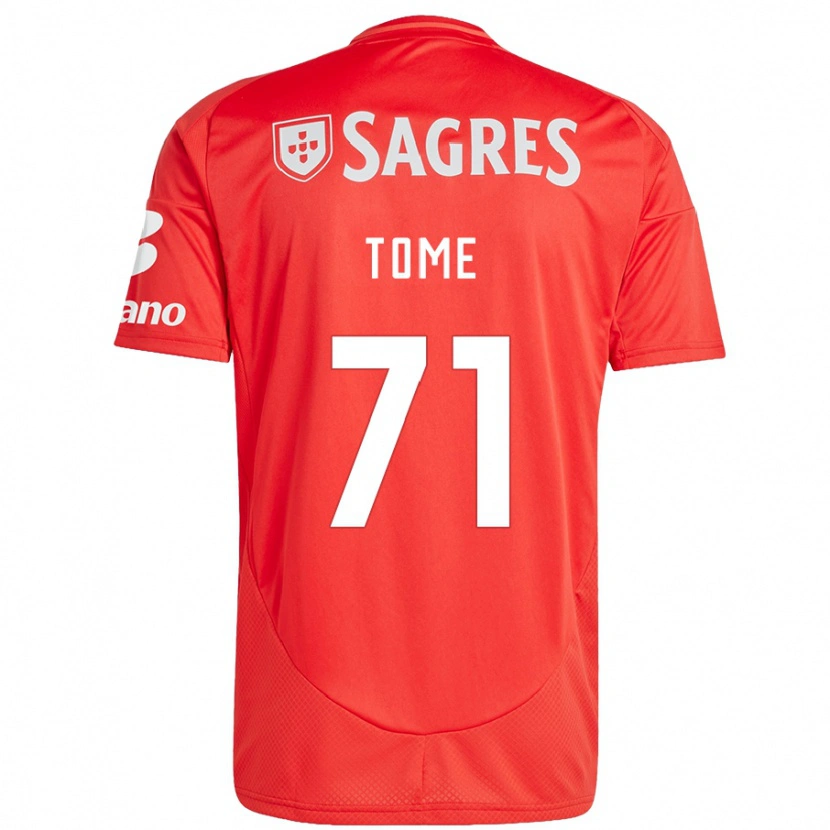 Danxen Kvinnor João Tomé #71 Röd Vit Hemmatröja Matchtröjor 2024/25 Tröjor T-Tröja