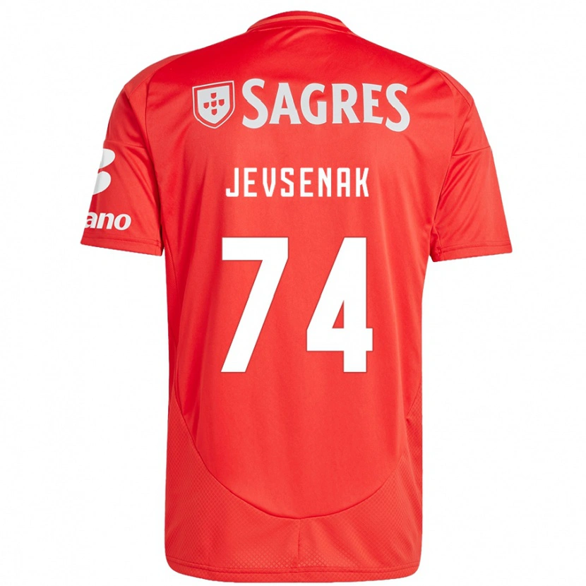 Danxen Kvinnor Zan Jevsenak #74 Röd Vit Hemmatröja Matchtröjor 2024/25 Tröjor T-Tröja