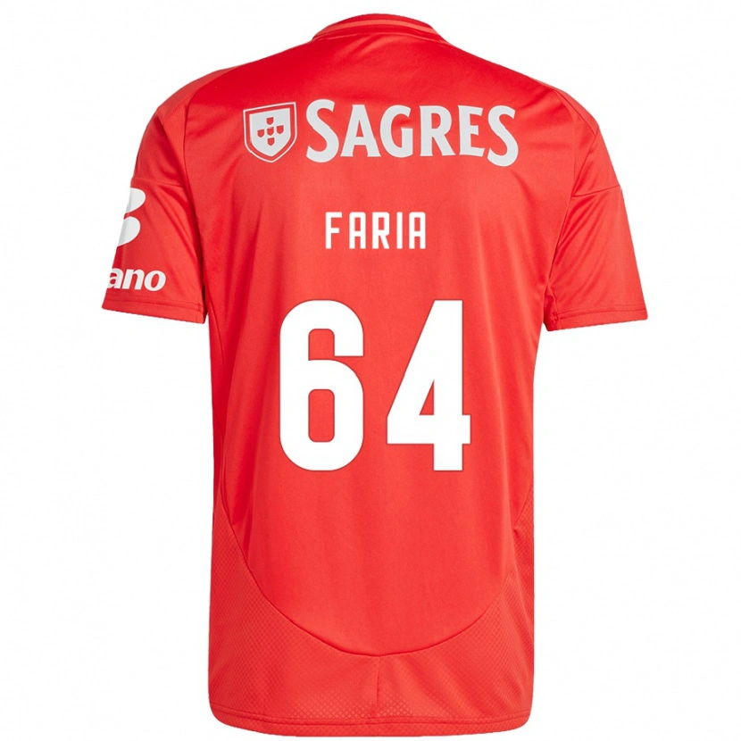 Danxen Kvinnor Hugo Faria #64 Röd Vit Hemmatröja Matchtröjor 2024/25 Tröjor T-Tröja