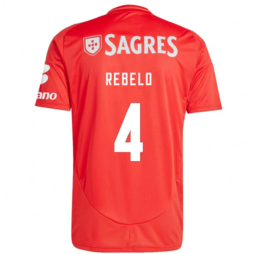 Danxen Kvinnor Silvia Rebelo #4 Röd Vit Hemmatröja Matchtröjor 2024/25 Tröjor T-Tröja