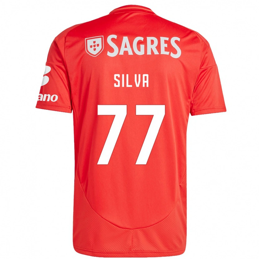 Danxen Kvinnor Jessica Silva #77 Röd Vit Hemmatröja Matchtröjor 2024/25 Tröjor T-Tröja