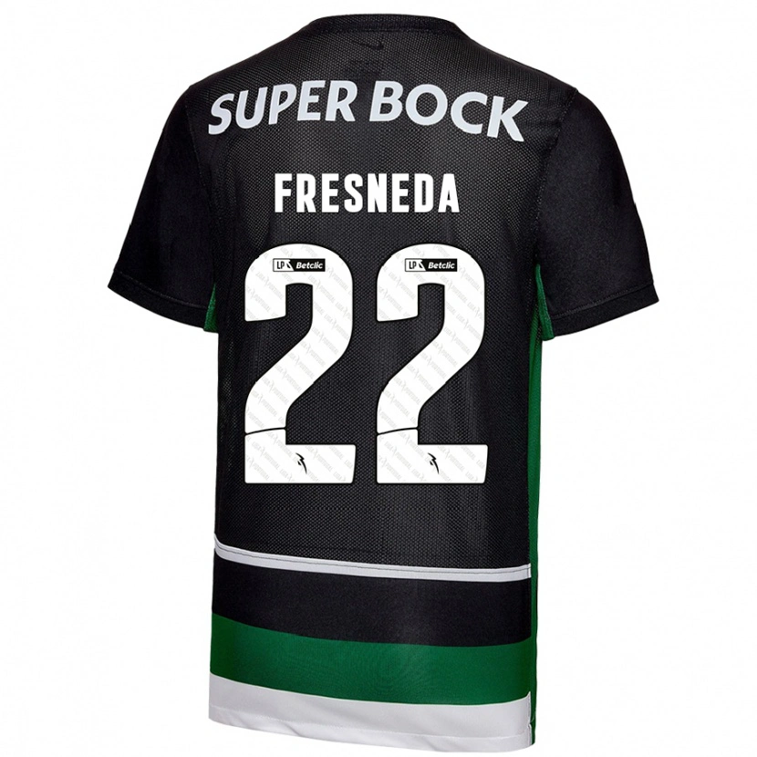 Danxen Kvinnor Iván Fresneda #22 Svart Vit Grön Hemmatröja Matchtröjor 2024/25 Tröjor T-Tröja