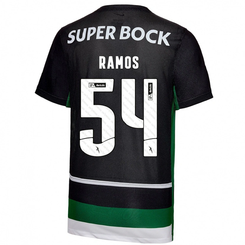 Danxen Kvinnor Bruno Ramos #54 Svart Vit Grön Hemmatröja Matchtröjor 2024/25 Tröjor T-Tröja