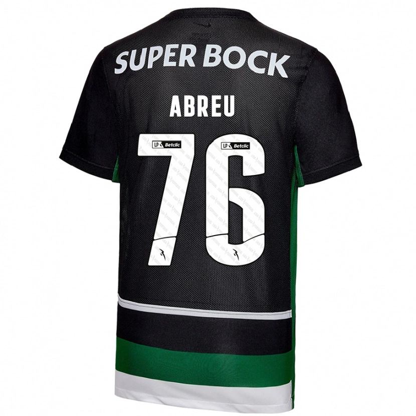 Danxen Kvinnor Diogo Abreu #76 Svart Vit Grön Hemmatröja Matchtröjor 2024/25 Tröjor T-Tröja