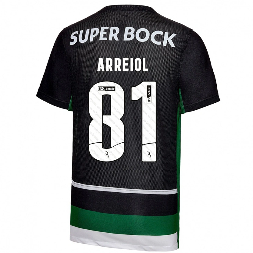 Danxen Kvinnor Henrique Arreiol #81 Svart Vit Grön Hemmatröja Matchtröjor 2024/25 Tröjor T-Tröja