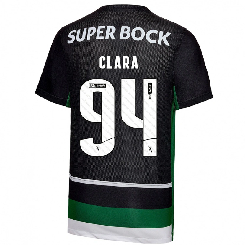 Danxen Kvinnor Diogo Clara #94 Svart Vit Grön Hemmatröja Matchtröjor 2024/25 Tröjor T-Tröja