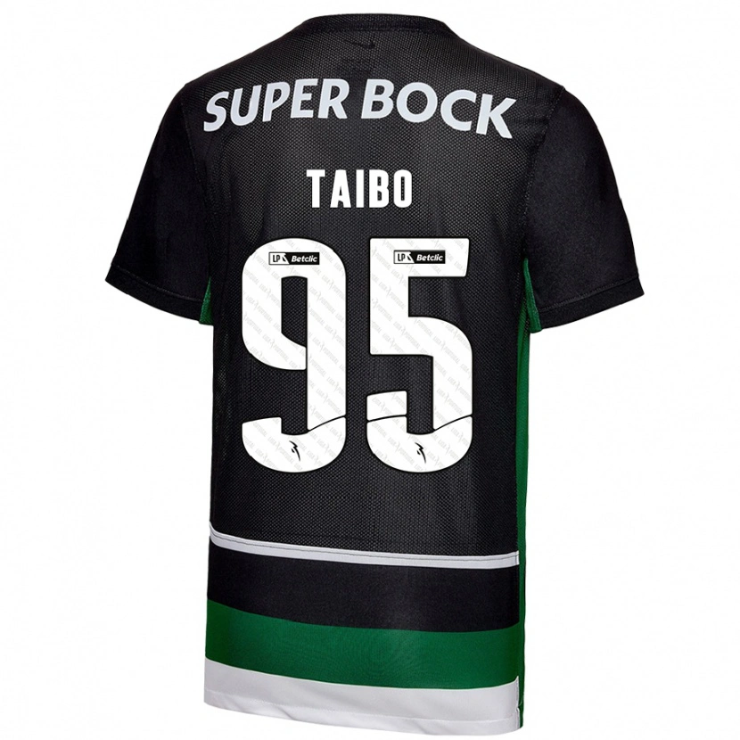 Danxen Kvinnor Lucas Taibo #95 Svart Vit Grön Hemmatröja Matchtröjor 2024/25 Tröjor T-Tröja