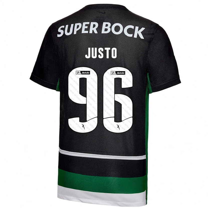 Danxen Kvinnor Samuel Justo #96 Svart Vit Grön Hemmatröja Matchtröjor 2024/25 Tröjor T-Tröja