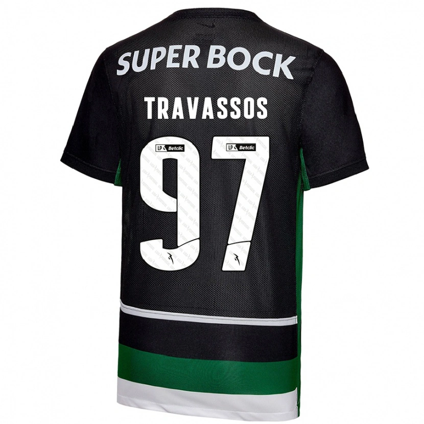 Danxen Kvinnor Travassos #97 Svart Vit Grön Hemmatröja Matchtröjor 2024/25 Tröjor T-Tröja