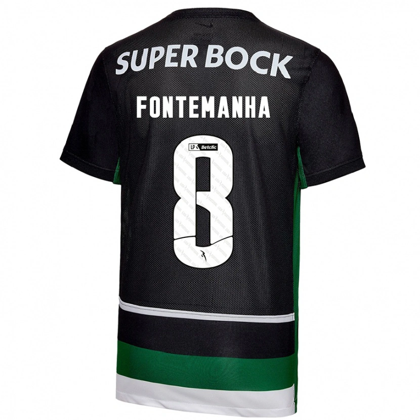 Danxen Kvinnor Rita Fontemanha #8 Svart Vit Grön Hemmatröja Matchtröjor 2024/25 Tröjor T-Tröja