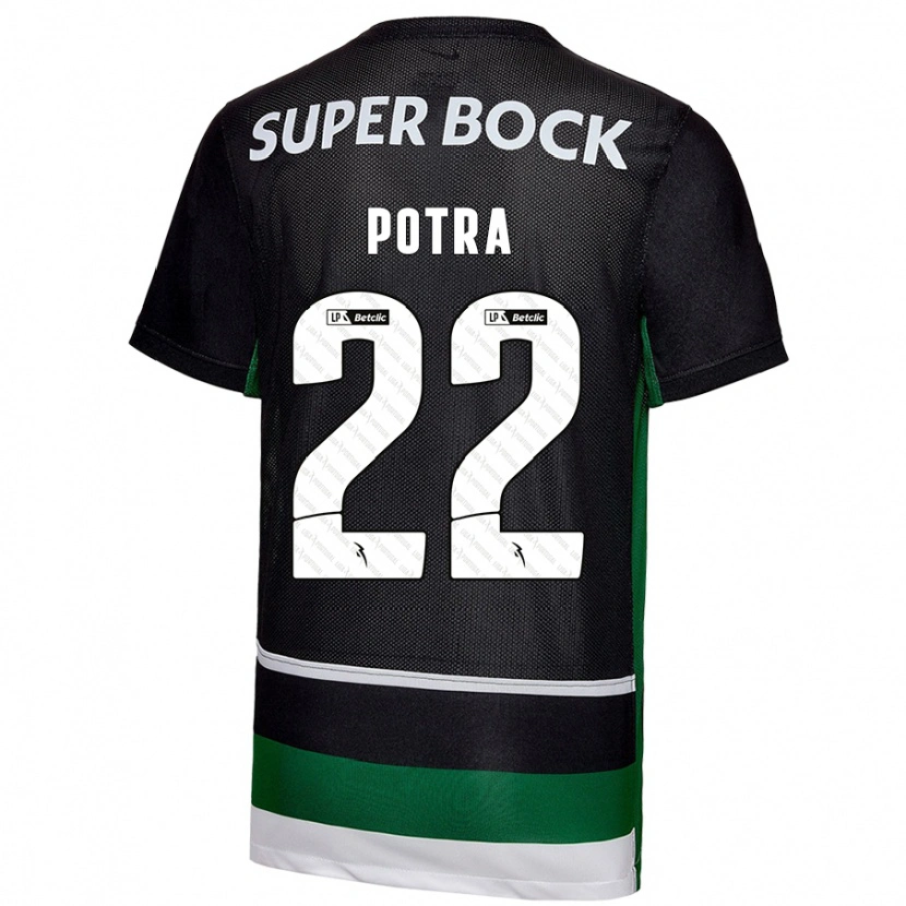 Danxen Kvinnor Catarina Sofia Branco Potra #22 Svart Vit Grön Hemmatröja Matchtröjor 2024/25 Tröjor T-Tröja