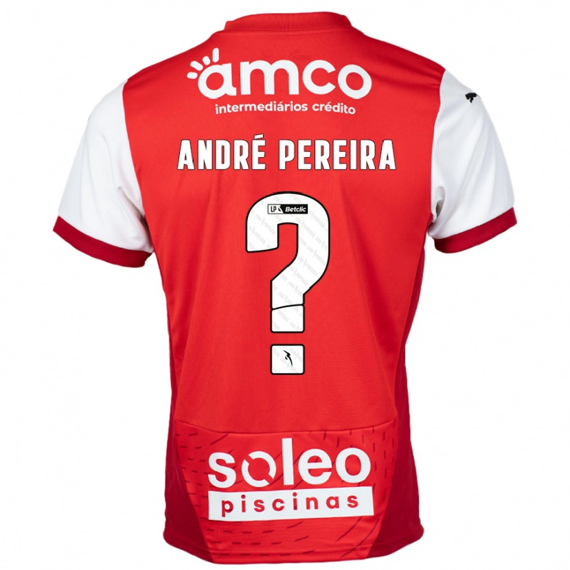 Danxen Kvinnor João André Pereira #0 Röd Vit Hemmatröja Matchtröjor 2024/25 Tröjor T-Tröja