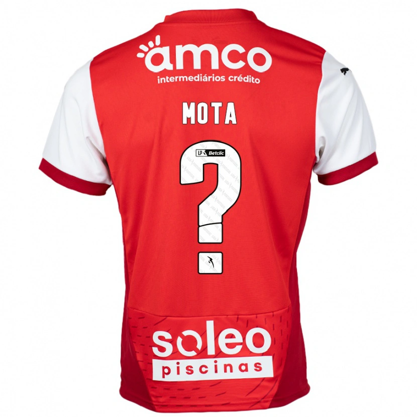 Danxen Kvinnor Edgar Mota #0 Röd Vit Hemmatröja Matchtröjor 2024/25 Tröjor T-Tröja