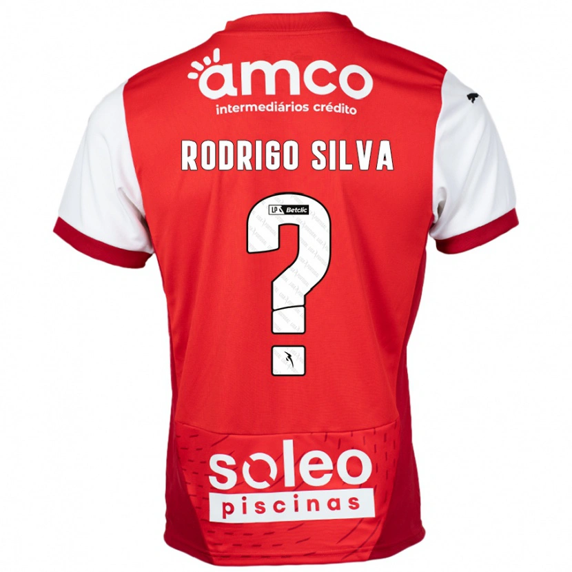 Danxen Kvinnor Rodrigo Silva #0 Röd Vit Hemmatröja Matchtröjor 2024/25 Tröjor T-Tröja