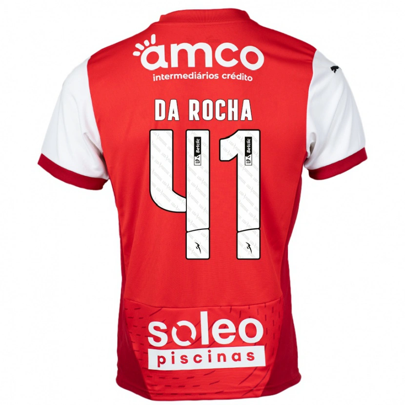 Danxen Kvinnor Yanis Da Rocha #41 Röd Vit Hemmatröja Matchtröjor 2024/25 Tröjor T-Tröja
