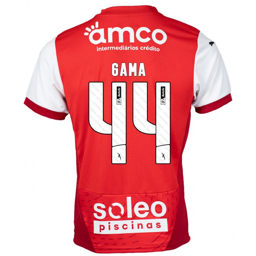 Danxen Kvinnor Dinis Gama #44 Röd Vit Hemmatröja Matchtröjor 2024/25 Tröjor T-Tröja