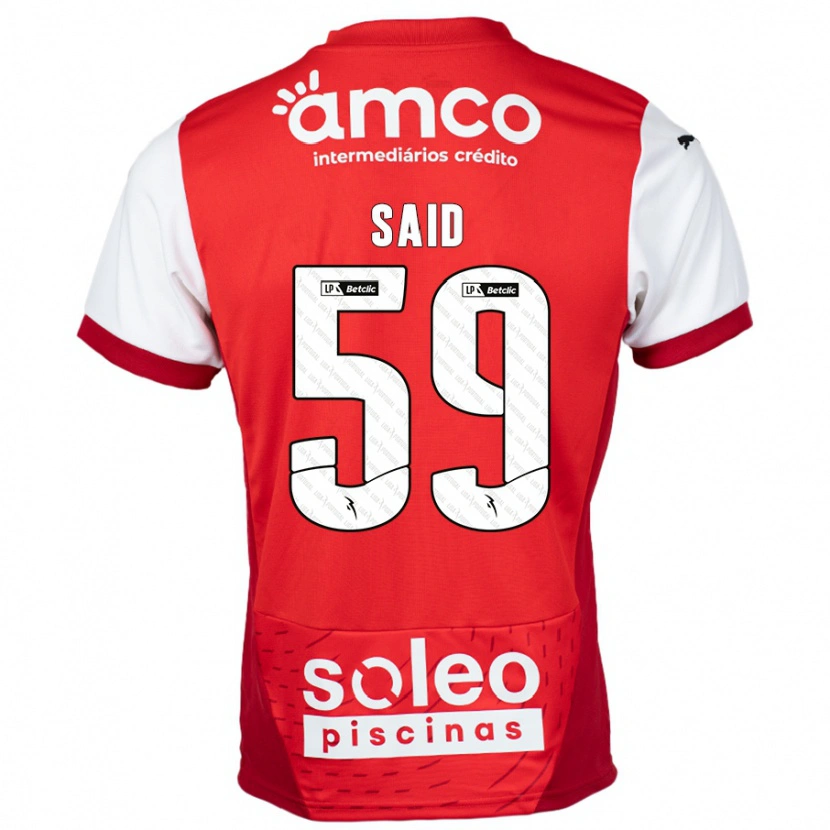 Danxen Kvinnor Yan Said #59 Röd Vit Hemmatröja Matchtröjor 2024/25 Tröjor T-Tröja