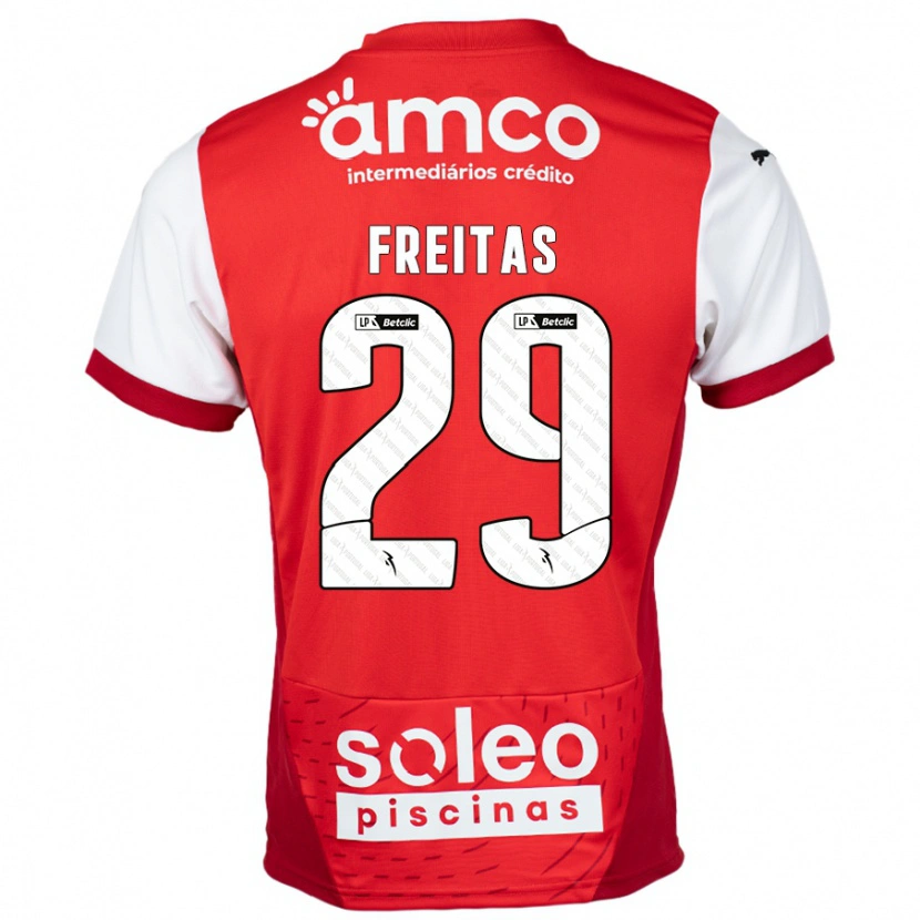Danxen Kvinnor Mylena Freitas #29 Röd Vit Hemmatröja Matchtröjor 2024/25 Tröjor T-Tröja