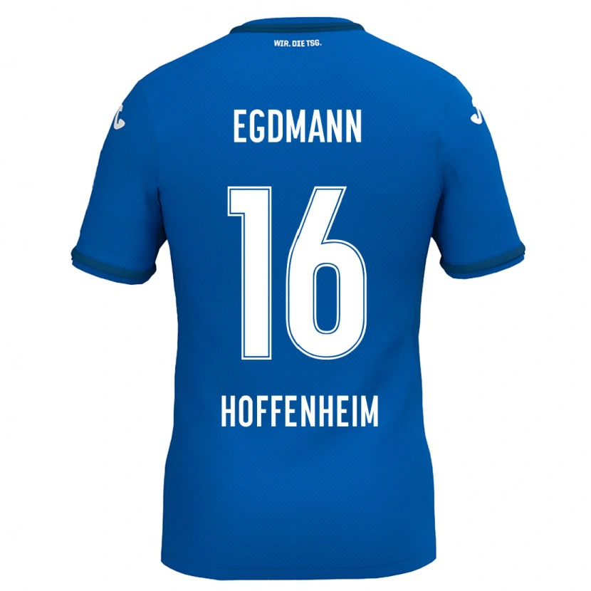 Danxen Kvinnor Mika Egdmann #16 Kungsblå Hemmatröja Matchtröjor 2024/25 Tröjor T-Tröja