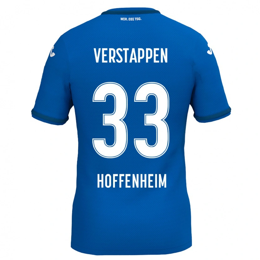 Danxen Kvinnor Eric Verstappen #33 Kungsblå Hemmatröja Matchtröjor 2024/25 Tröjor T-Tröja