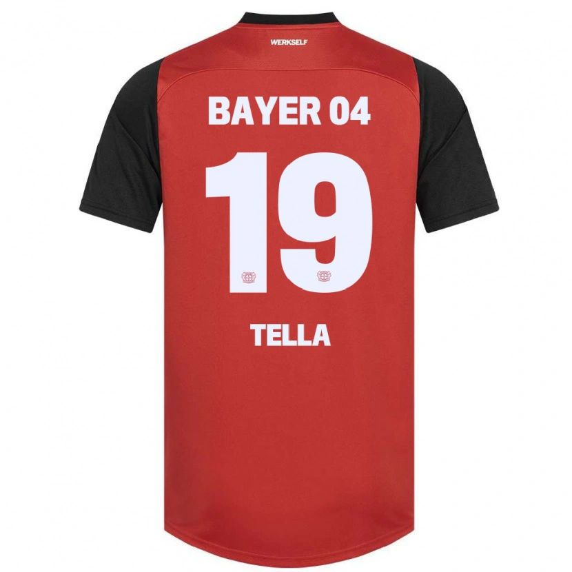 Danxen Kvinnor Nathan Tella #19 Röd Svart Hemmatröja Matchtröjor 2024/25 Tröjor T-Tröja