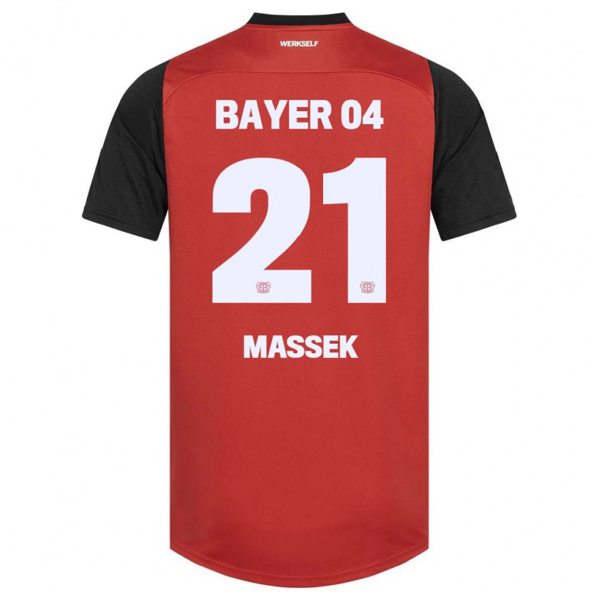 Danxen Kvinnor Ivan Massek #21 Röd Svart Hemmatröja Matchtröjor 2024/25 Tröjor T-Tröja