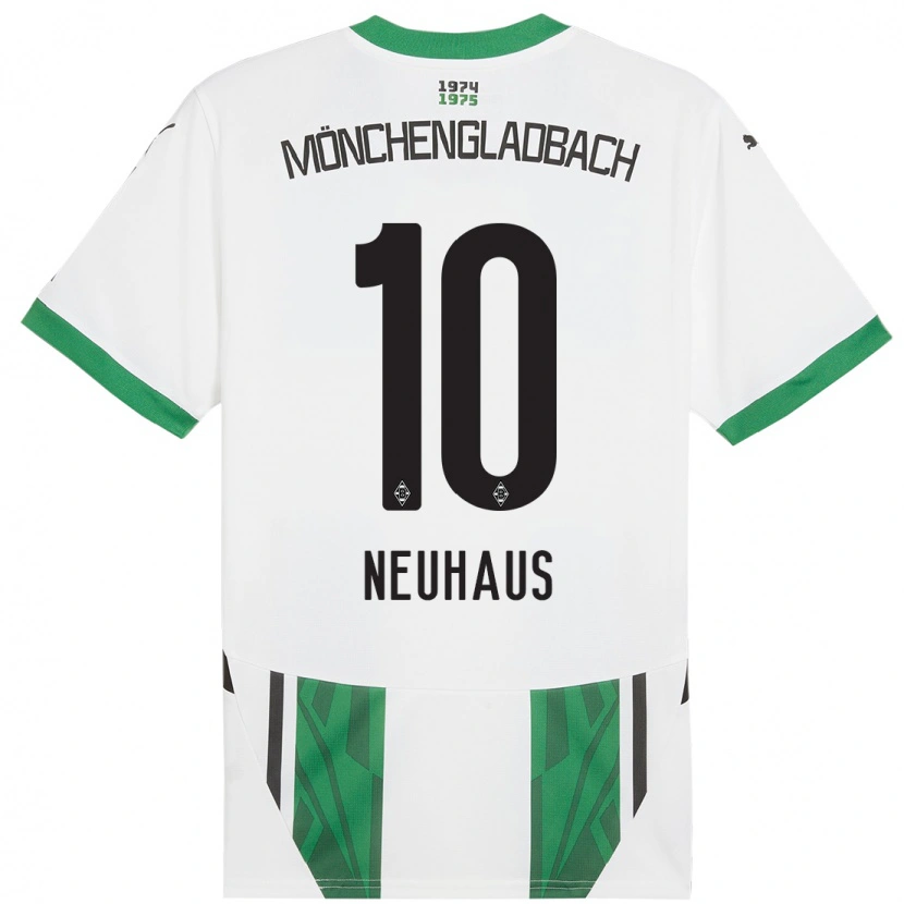 Danxen Kvinnor Florian Neuhaus #10 Vit Grön Hemmatröja Matchtröjor 2024/25 Tröjor T-Tröja