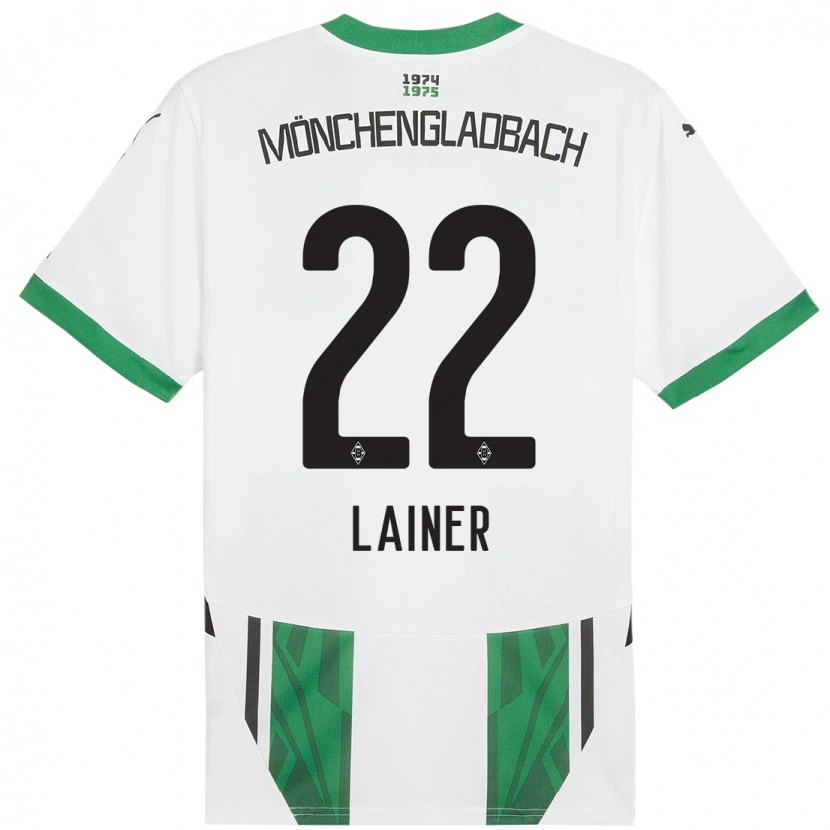 Danxen Kvinnor Stefan Lainer #22 Vit Grön Hemmatröja Matchtröjor 2024/25 Tröjor T-Tröja