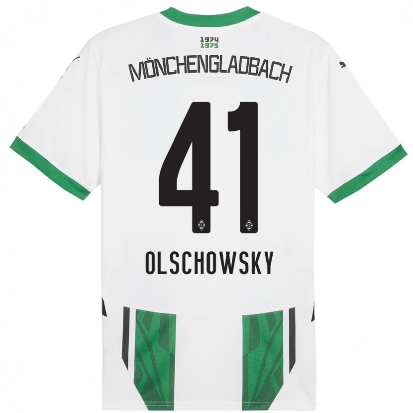 Danxen Kvinnor Jan Olschowsky #41 Vit Grön Hemmatröja Matchtröjor 2024/25 Tröjor T-Tröja