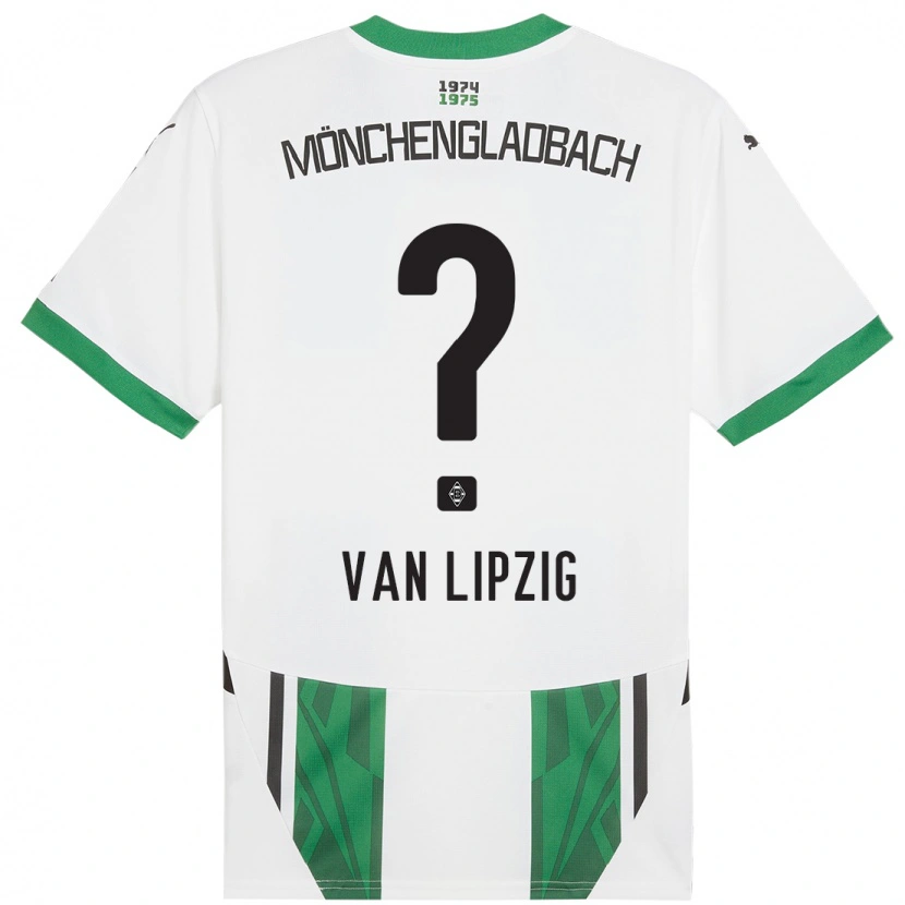 Danxen Kvinnor Mika Van Lipzig #0 Vit Grön Hemmatröja Matchtröjor 2024/25 Tröjor T-Tröja