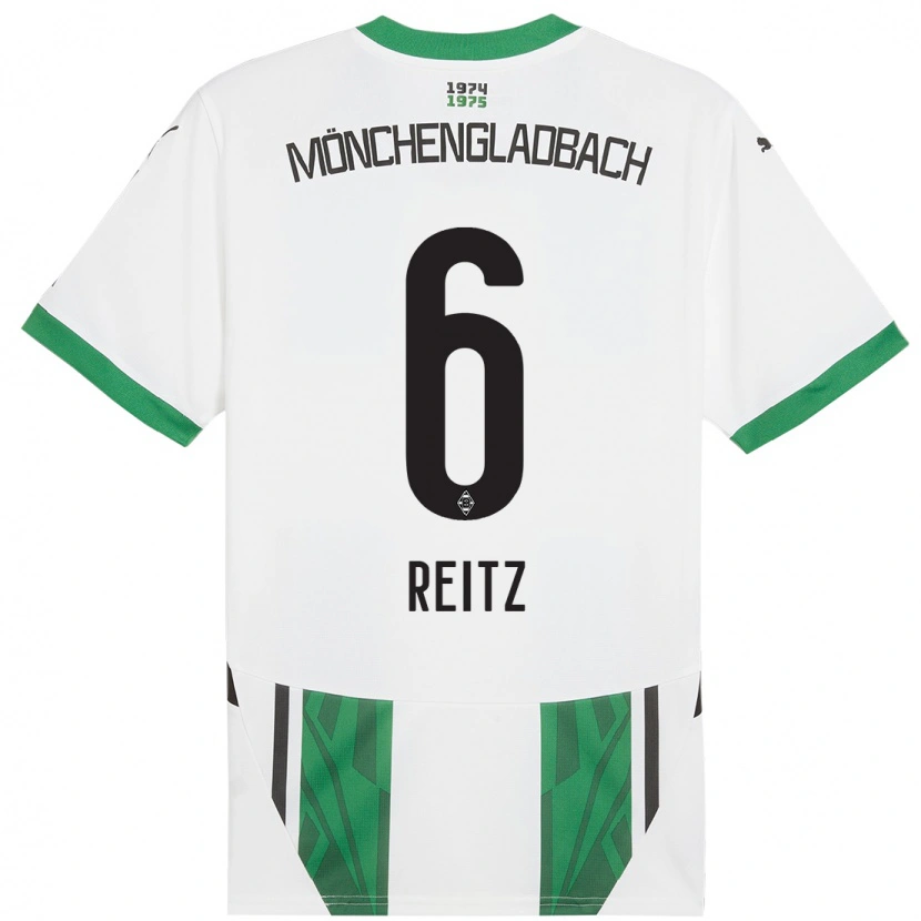 Danxen Kvinnor Tony Reitz #6 Vit Grön Hemmatröja Matchtröjor 2024/25 Tröjor T-Tröja