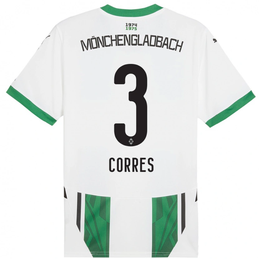 Danxen Kvinnor Carolin Corres #3 Vit Grön Hemmatröja Matchtröjor 2024/25 Tröjor T-Tröja