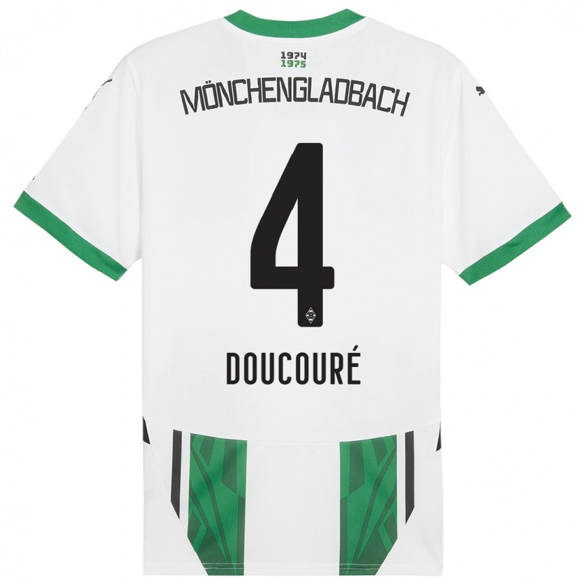 Danxen Kvinnor Mamadou Doucouré #4 Vit Grön Hemmatröja Matchtröjor 2024/25 Tröjor T-Tröja