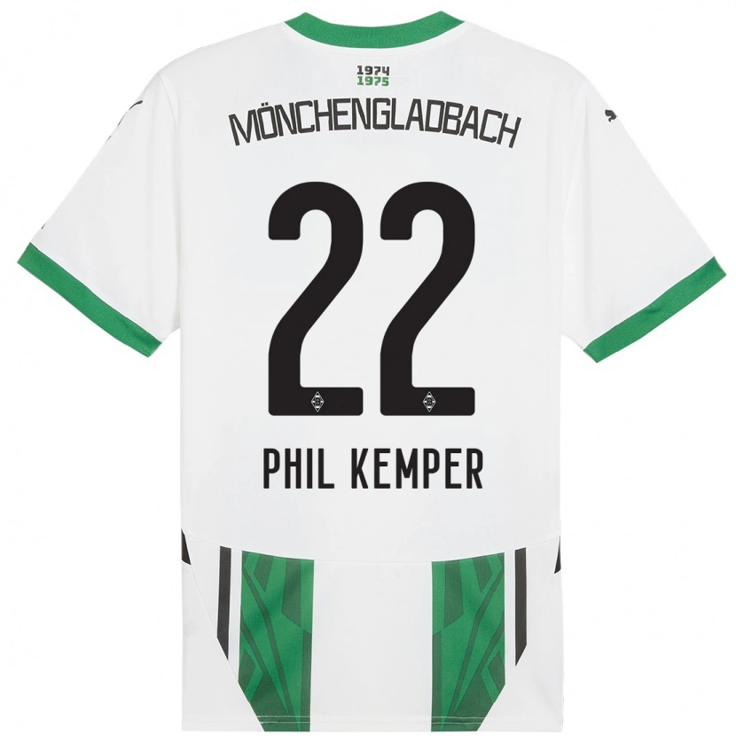Danxen Kvinnor Phil Kemper #22 Vit Grön Hemmatröja Matchtröjor 2024/25 Tröjor T-Tröja