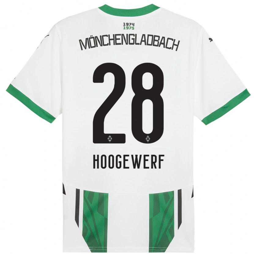 Danxen Kvinnor Dillon Hoogewerf #28 Vit Grön Hemmatröja Matchtröjor 2024/25 Tröjor T-Tröja
