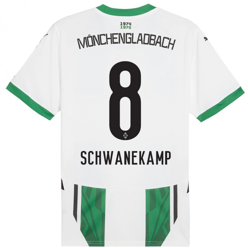 Danxen Kvinnor Jana Schwanekamp #8 Vit Grön Hemmatröja Matchtröjor 2024/25 Tröjor T-Tröja