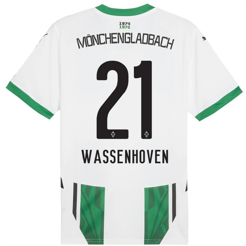 Danxen Kvinnor Michelle Wassenhoven #21 Vit Grön Hemmatröja Matchtröjor 2024/25 Tröjor T-Tröja