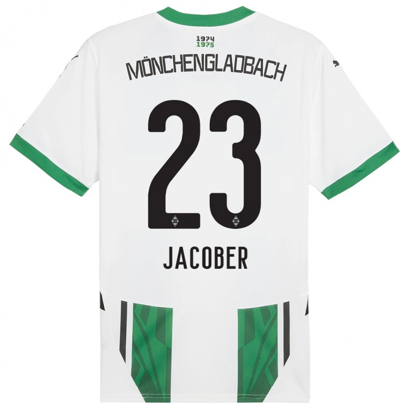 Danxen Kvinnor Magdalena Jacober #23 Vit Grön Hemmatröja Matchtröjor 2024/25 Tröjor T-Tröja